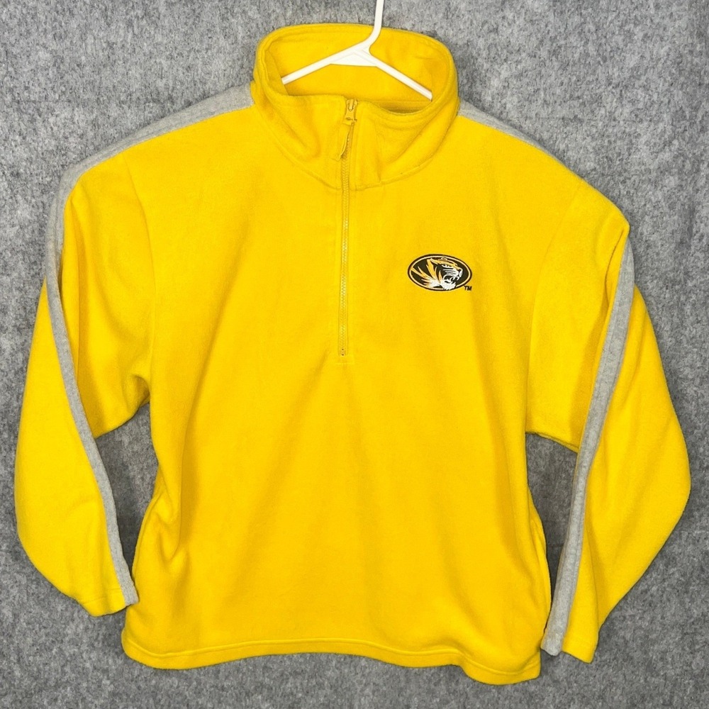 OVB Missouri Tigers Mizzou Fleece Quarter Zip‎ Pullover Yellow Men's Medium